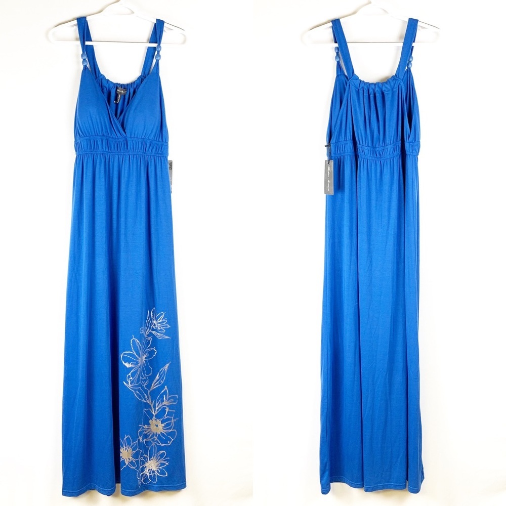 FASHION INSTINCTS Blue Maxi Dress Size L
